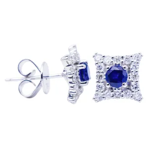 Earrings 18KW/2.8G 2SAPP-0.67CT 32RD-0.58CT
