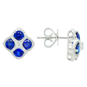 Earrings 18KW/4.1G 8SAPP-2.50CT 90RD-0.40CT 6/18