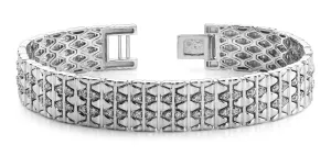 Elliptical Mens Diamond Bracelet with 2.70 ct.(finished) 1.75mm