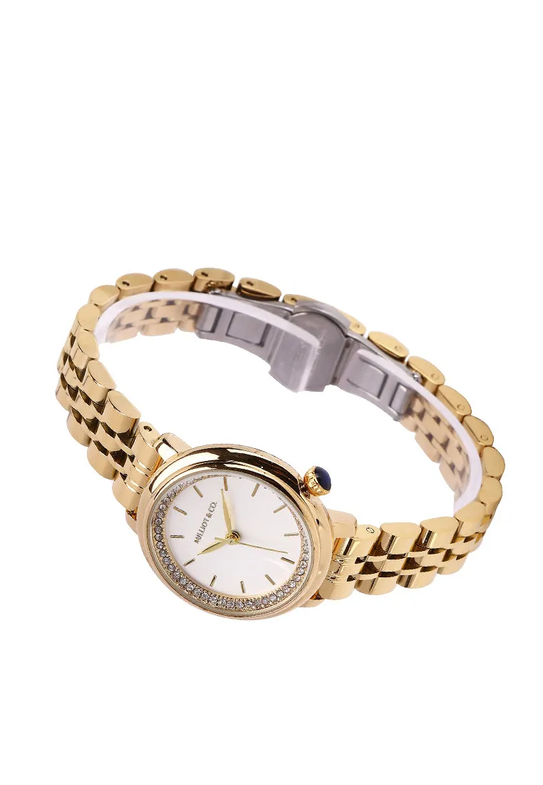 Ellysa Gold Metal Watch Gift Set (Gold)