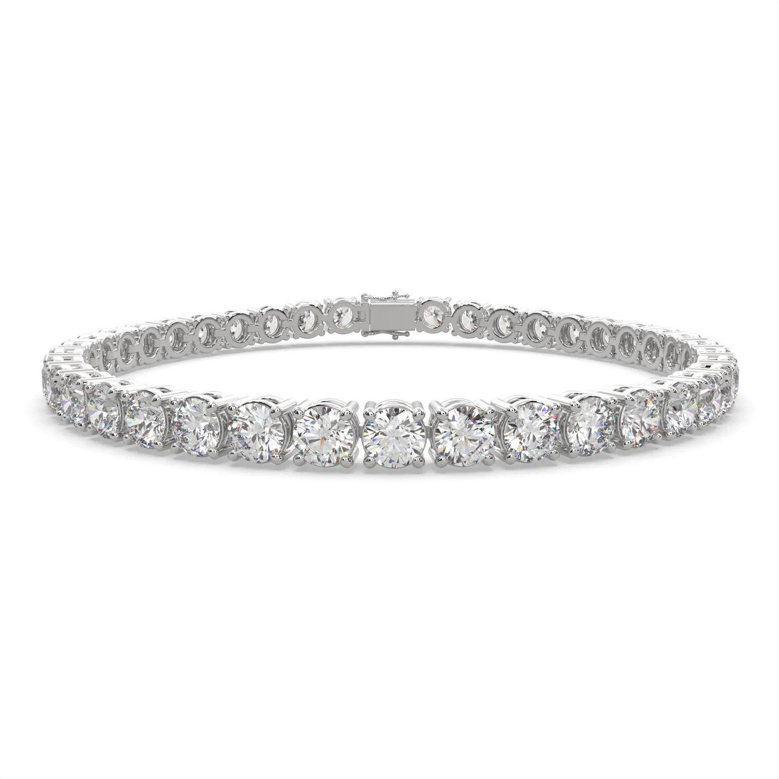 Elowen Round Cut Diamond Tennis Bracelet Prong Set (10 ctw)