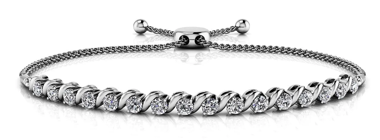 Embrace Adjustable Diamond Bracelet with 0.72 ct.(finished) 2.25mm