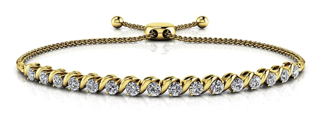 Embrace Adjustable Diamond Bracelet with 0.72 ct.(finished) 2.25mm