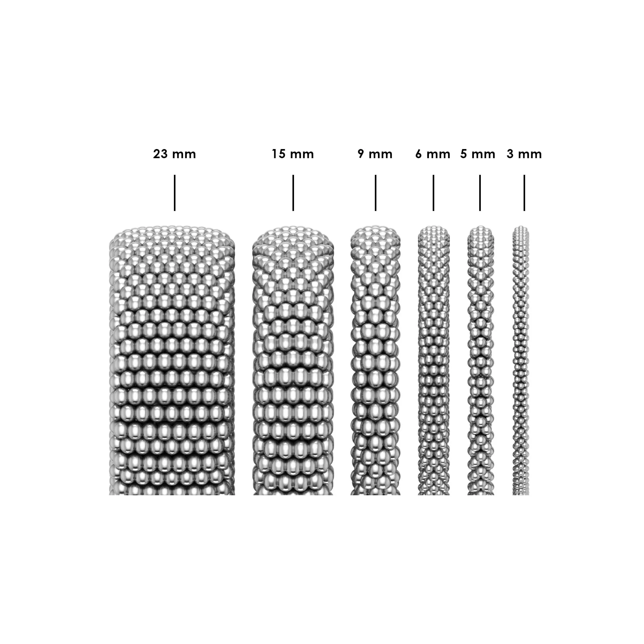 Embrace Three Station Diamond X Caviar Bracelet | 9mm