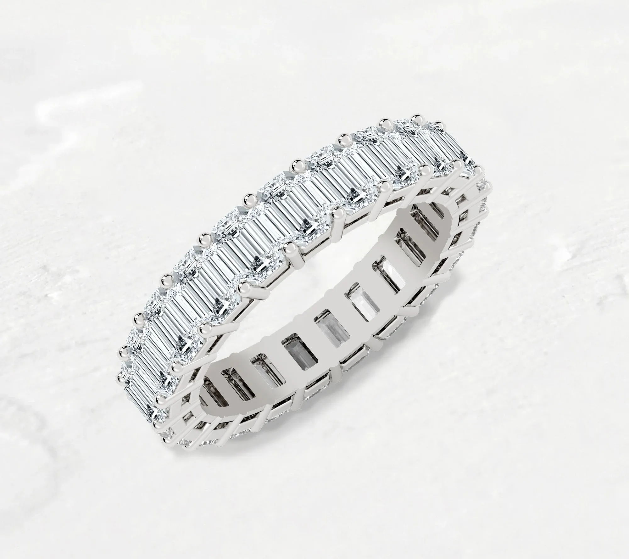 Emerald Cut Eternity Band - 4ct