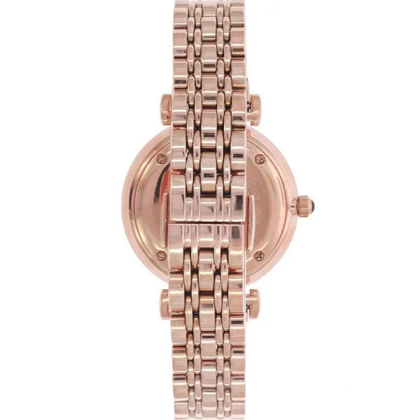 EMPORIO ARMANI Mother of pearl Dial Rose Gold Stainless Steel Watch For Ladies - AR11145