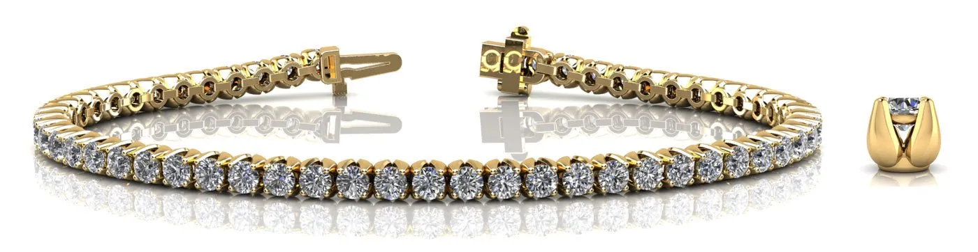 Enchanted Tulip Lab-Grown Diamond Tennis Bracelet with 5.99 ct.(finished) 3mm