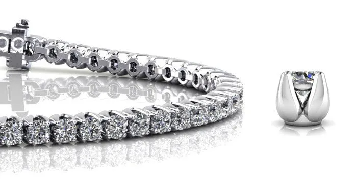 Enchanted Tulip Lab-Grown Diamond Tennis Bracelet with 5.99 ct.(finished) 3mm