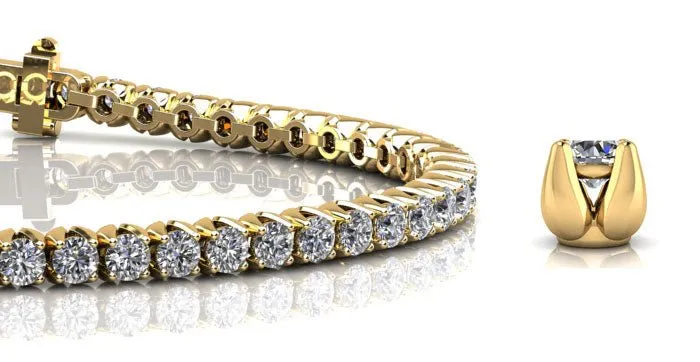 Enchanted Tulip Lab-Grown Diamond Tennis Bracelet with 5.99 ct.(finished) 3mm