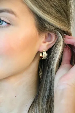etched hoops { gold plated }