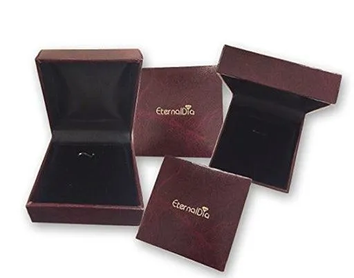 EternalDia Princess Cut 1/2 Cttw Diamond Cushion Frame Halo Curved Bridal Set In 10kt White Gold (IJ/I2I3)