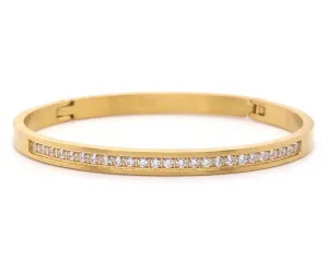 Eternity Pave Gold Bangle Bracelet