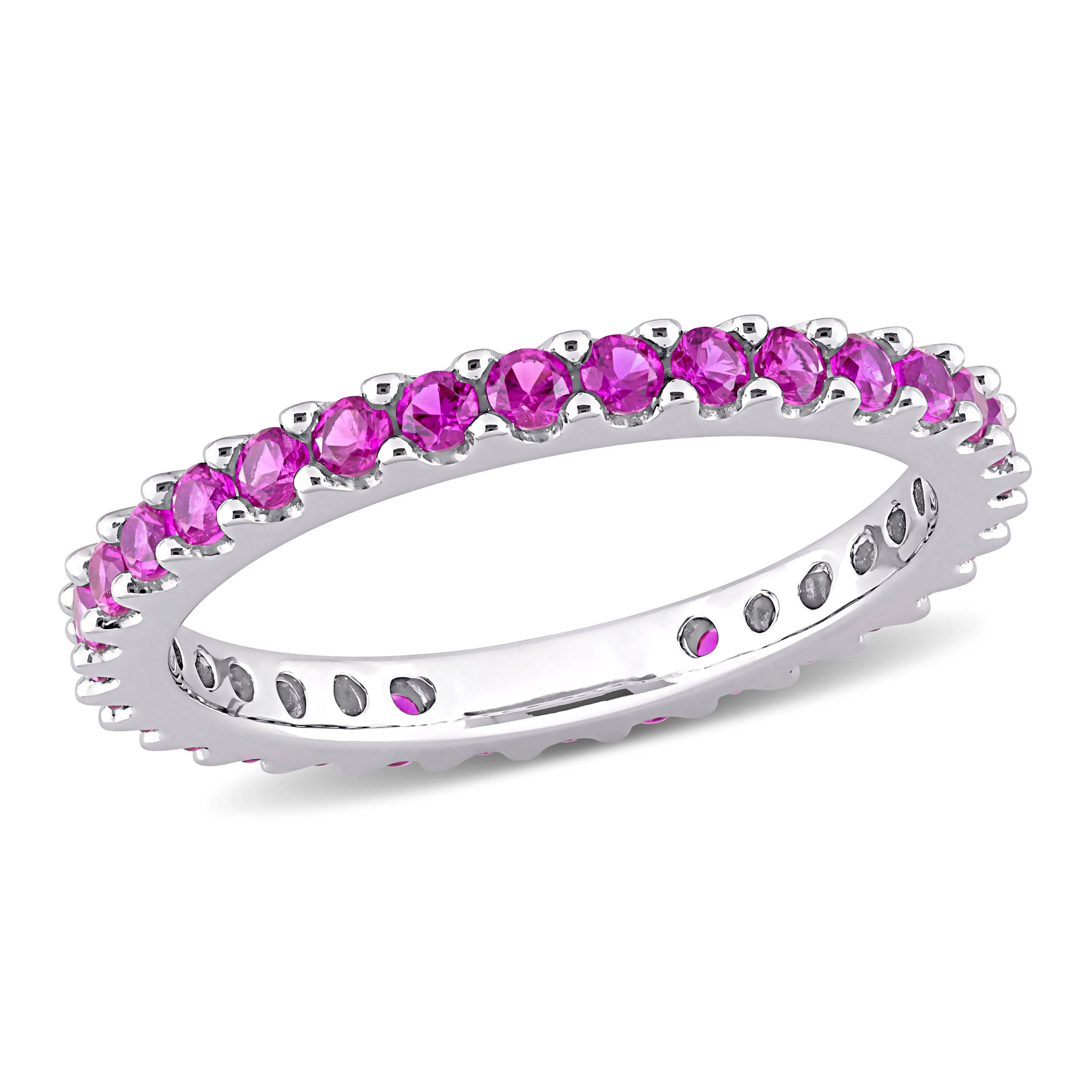 Eternity Ring 10K White Gold Ruby