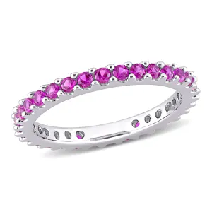 Eternity Ring 10K White Gold Ruby