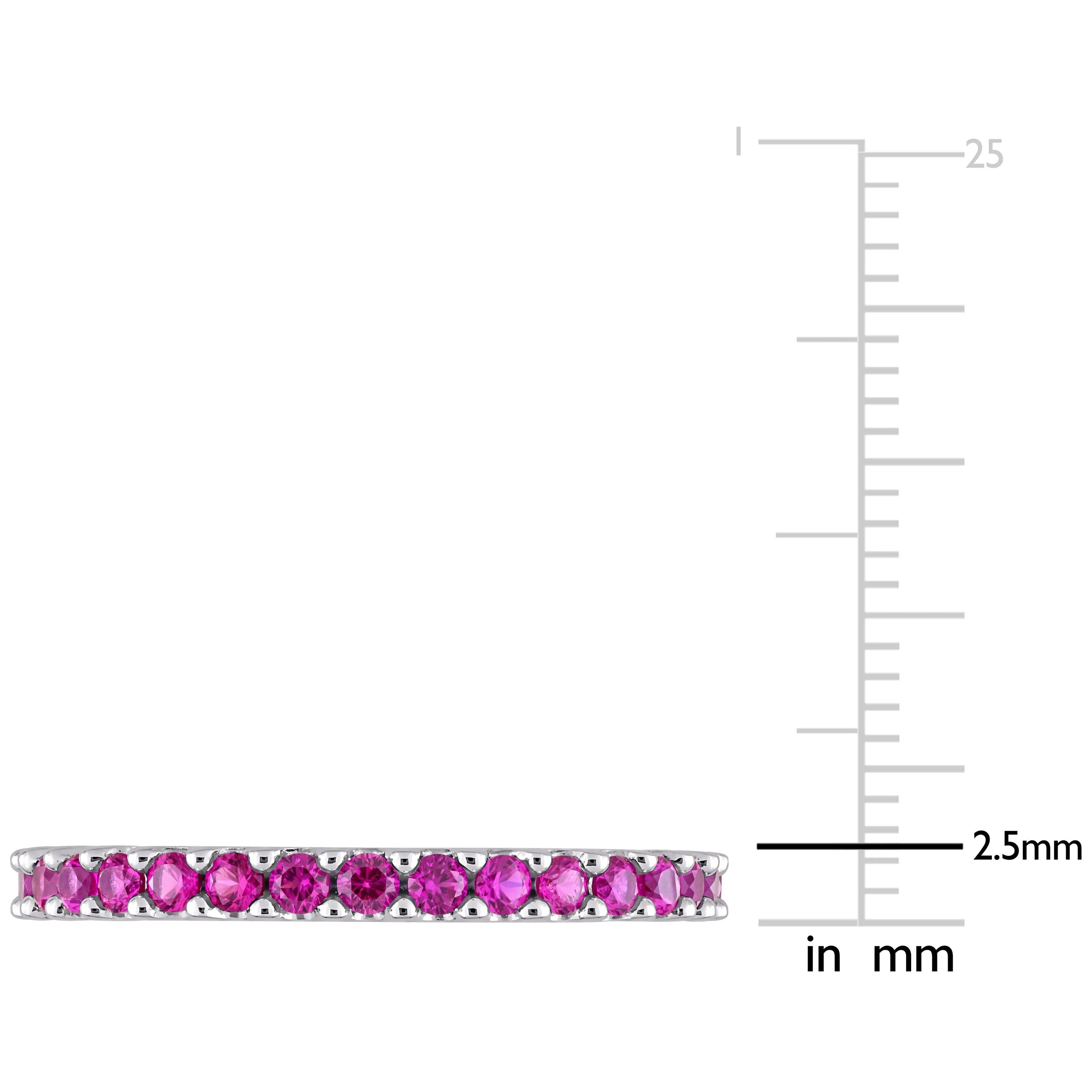 Eternity Ring 10K White Gold Ruby