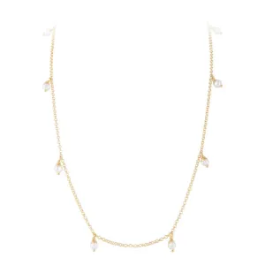 FAIRLEY | PEARL POM NECKLACE - GOLD