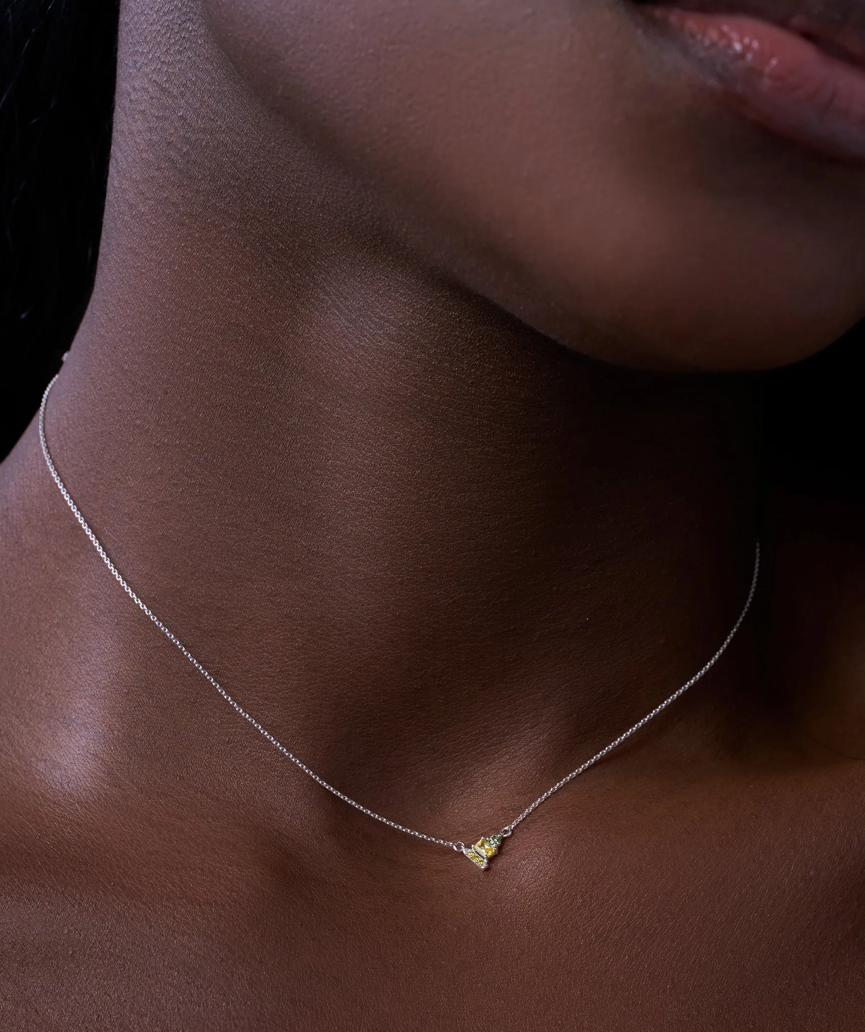 fancy Green & Yellow Spark Necklace