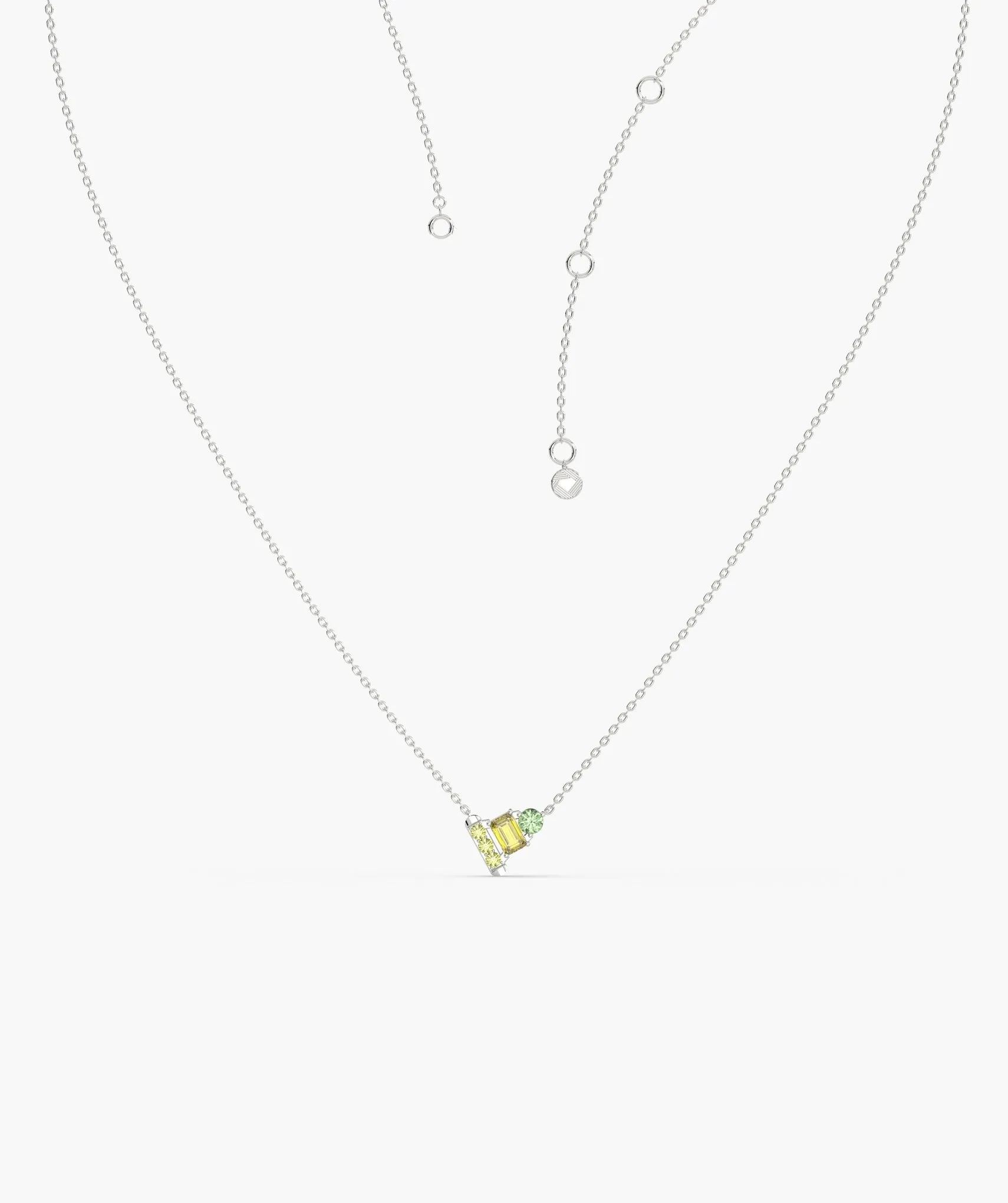 fancy Green & Yellow Spark Necklace