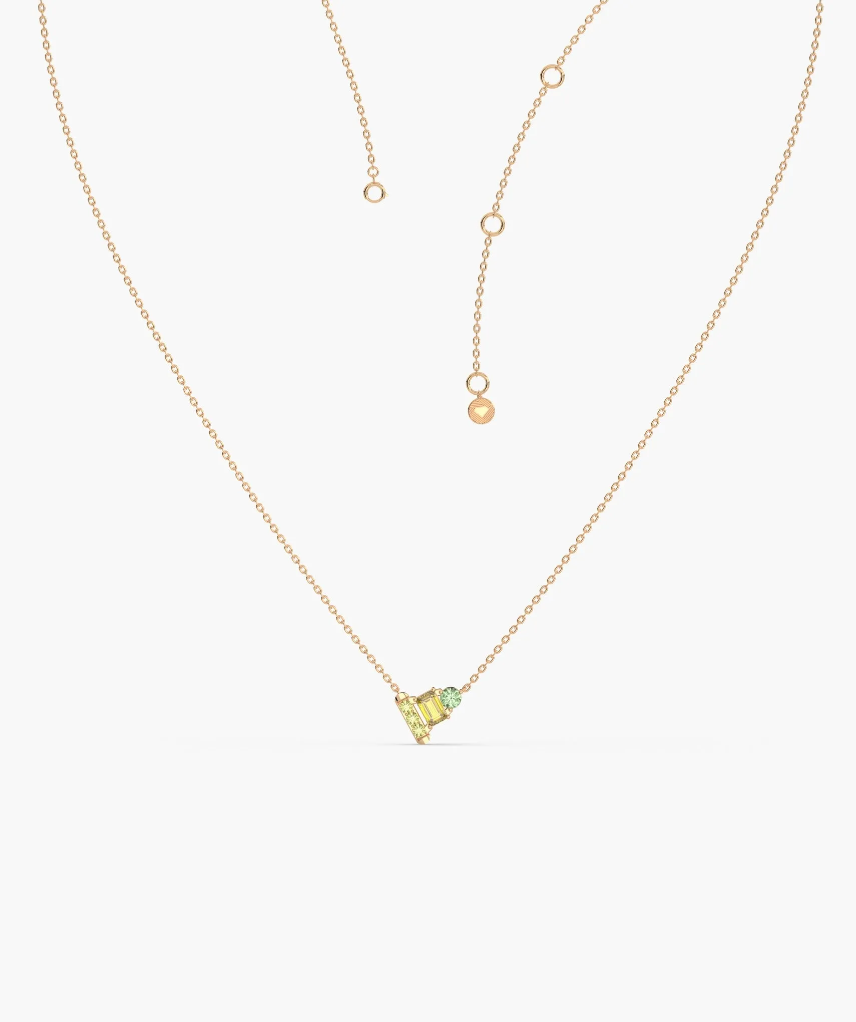 fancy Green & Yellow Spark Necklace