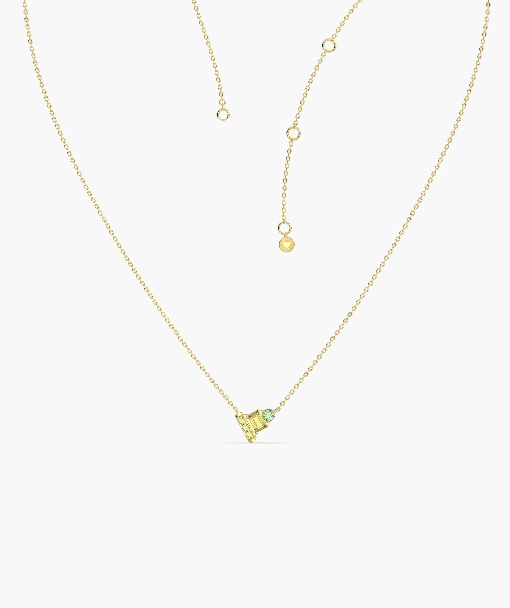 fancy Green & Yellow Spark Necklace