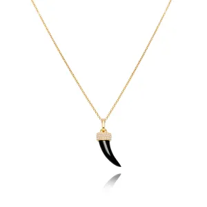 Faru Horn Pendant with White Diamonds