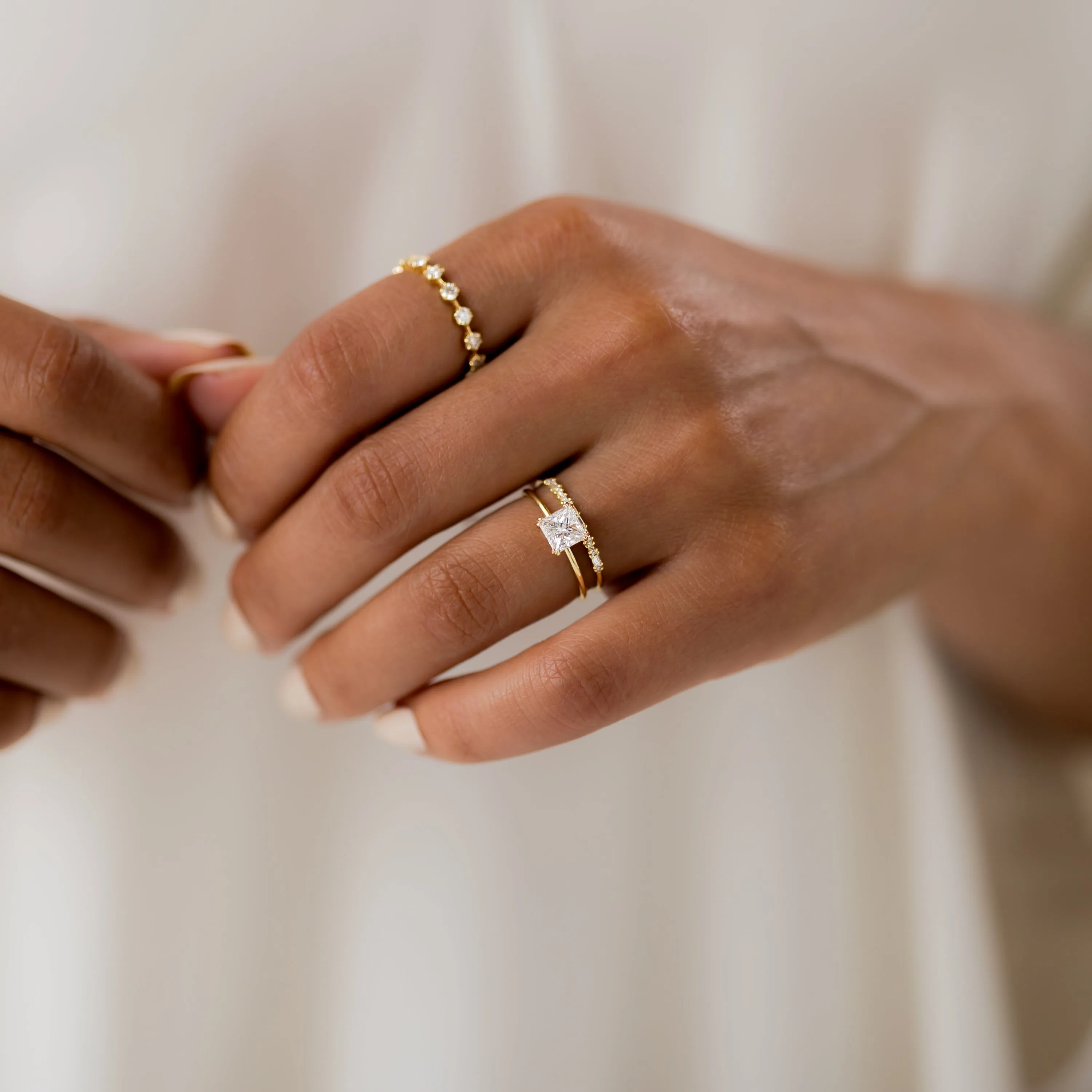 Filament Ring, Princess Cut