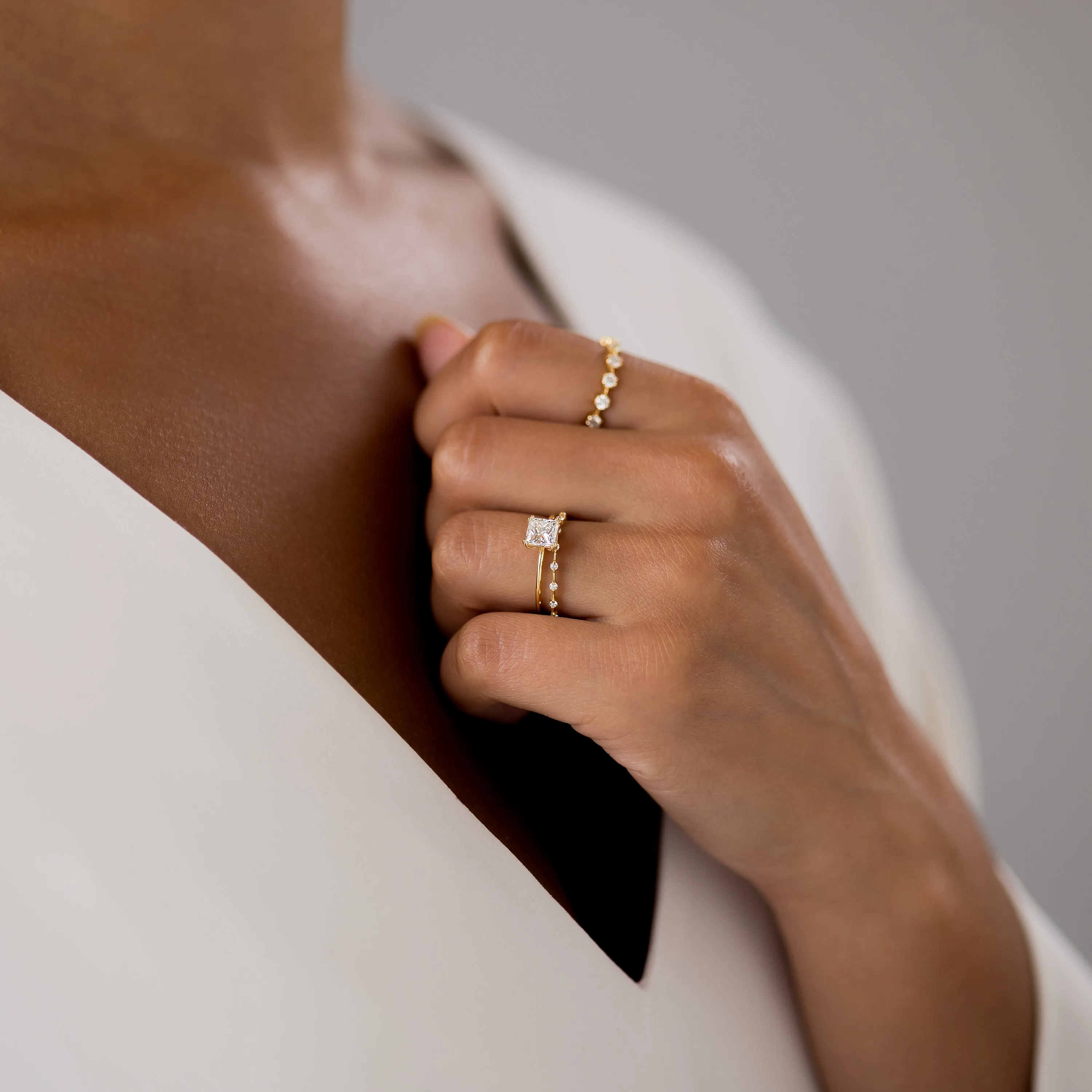 Filament Ring, Princess Cut