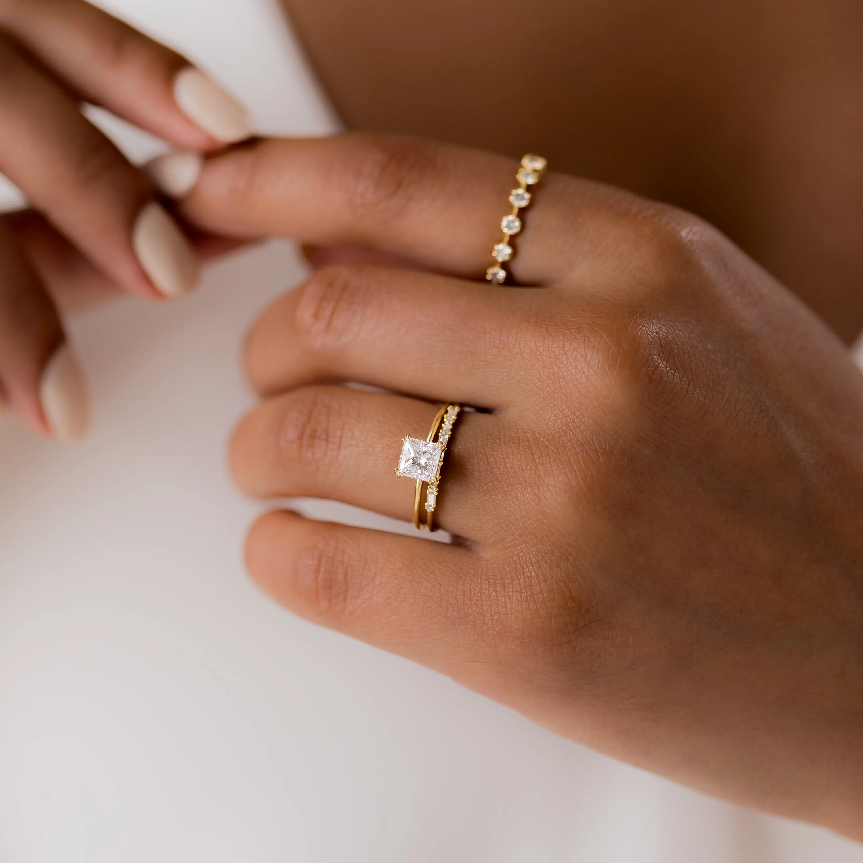 Filament Ring, Princess Cut