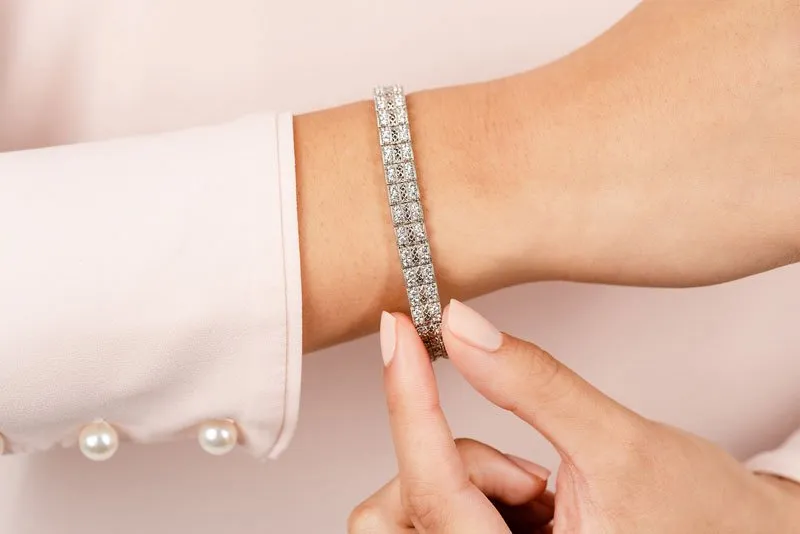 Filigree Diamond Bracelet with 5.08 ct.(finished) 2.2mm