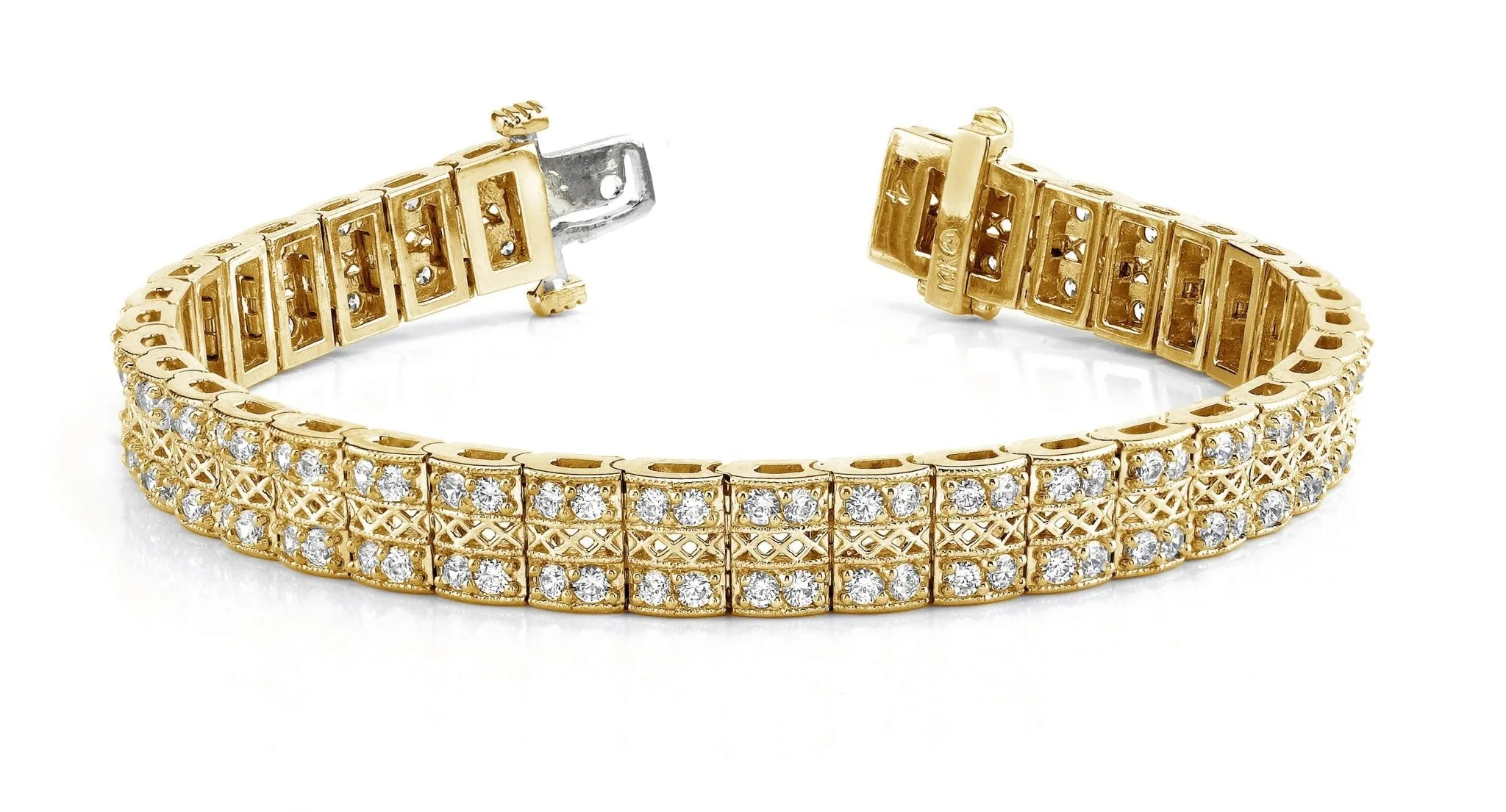 Filigree Diamond Bracelet with 5.08 ct.(finished) 2.2mm