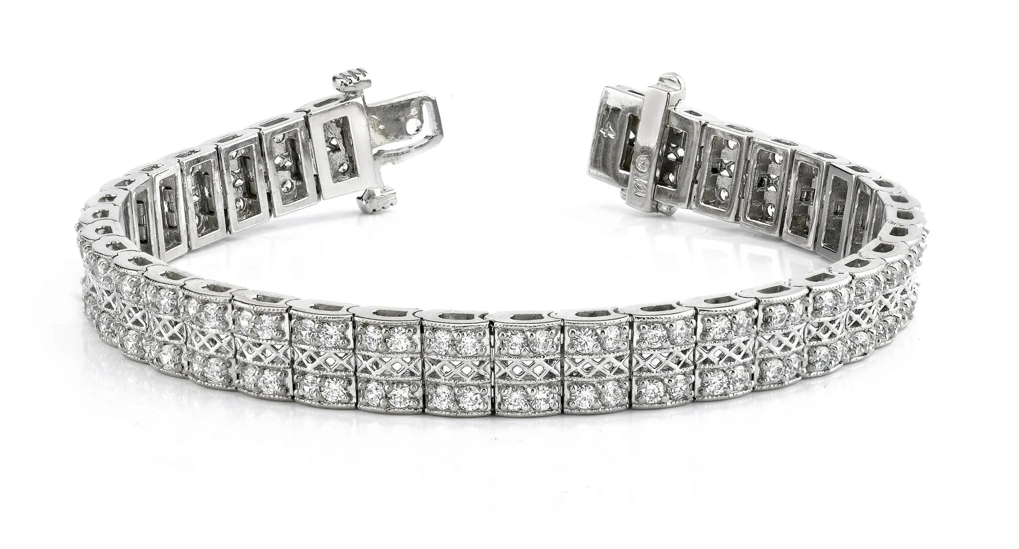 Filigree Diamond Bracelet with 5.08 ct.(finished) 2.2mm