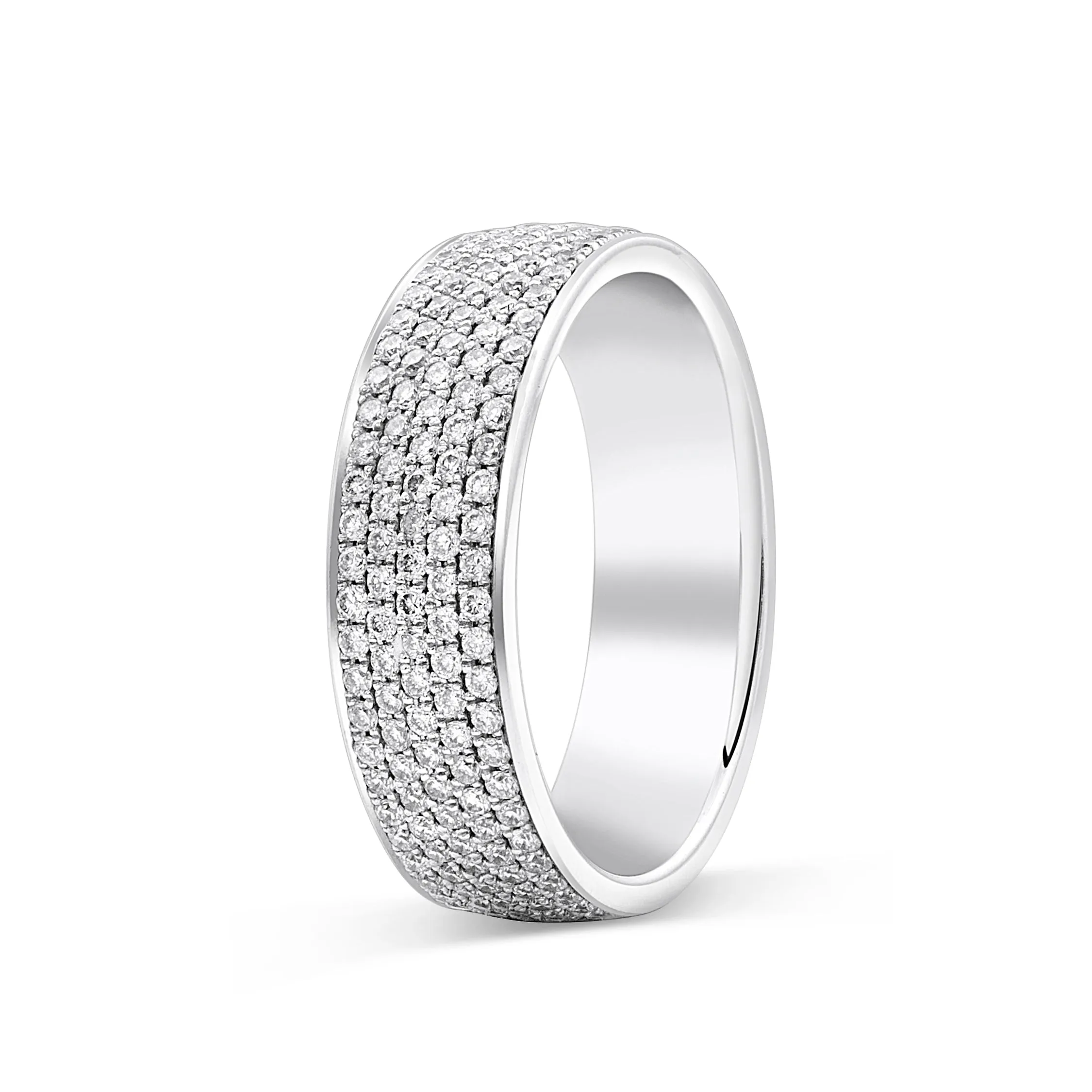 Flat Pave Diamond Eternity Ring