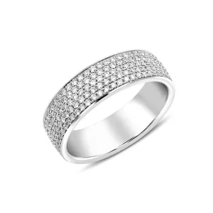 Flat Pave Diamond Eternity Ring
