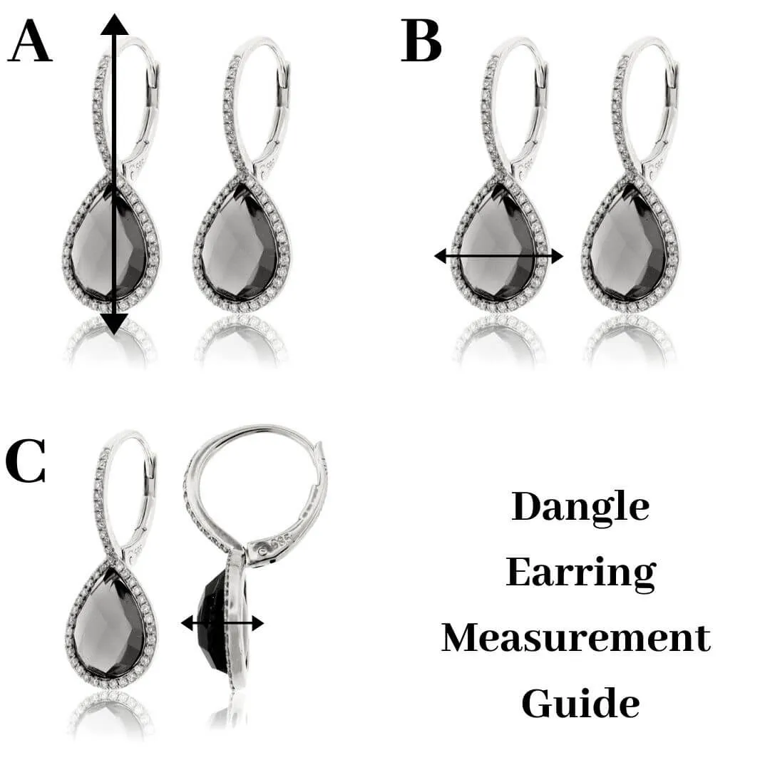 Floating Blue Sapphire Dangle Earrings