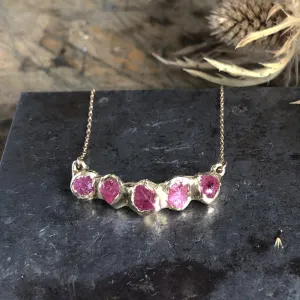 Flower Crown Pendant - Pink Spinel