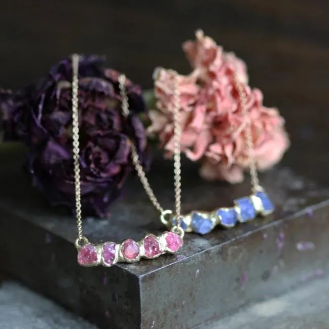 Flower Crown Pendant - Pink Spinel