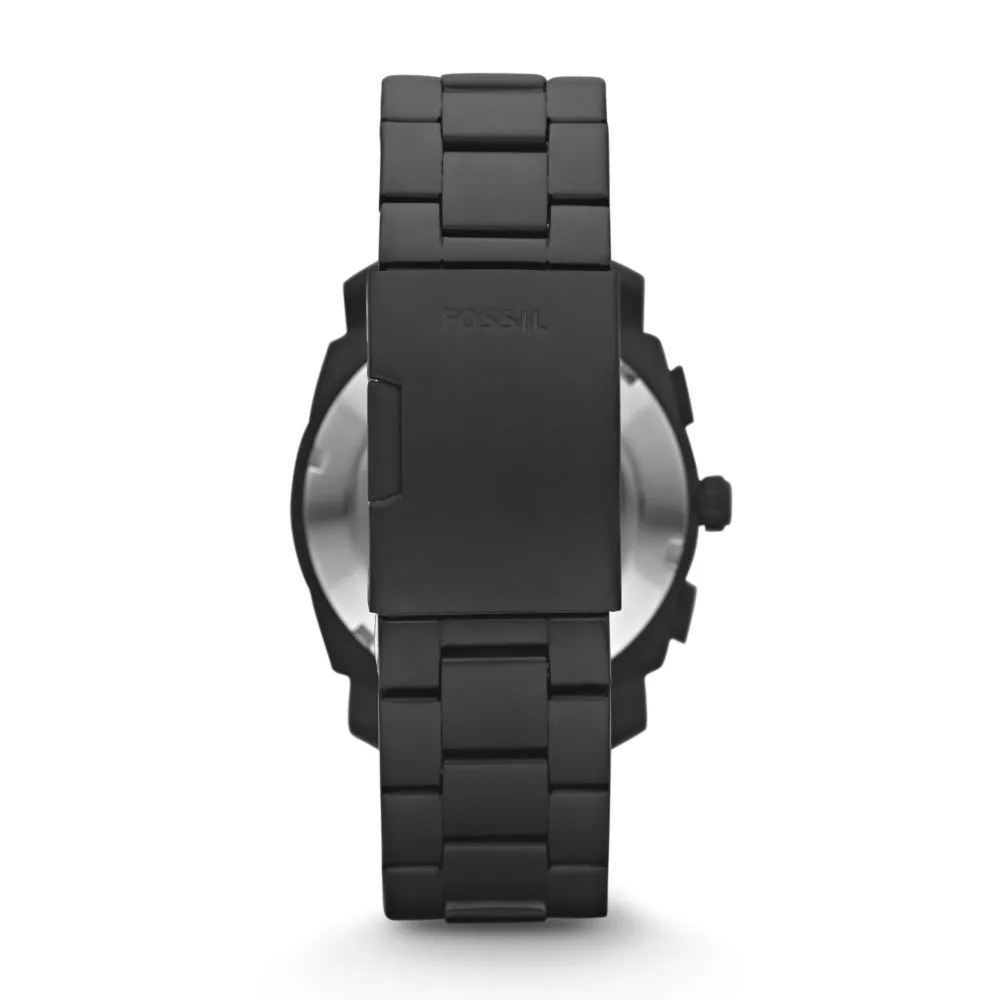 Fossil Machine Mid-Size Chronograph Black Stainless Steel Men's Watch