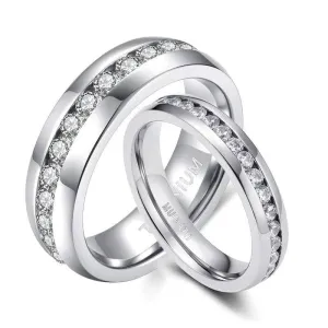 Full-Eternity Diamond Titanium Wedding Band