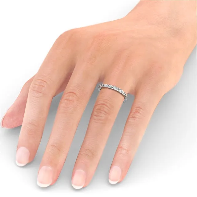 Full Eternity Ring, Princess Cut Vintage Design
