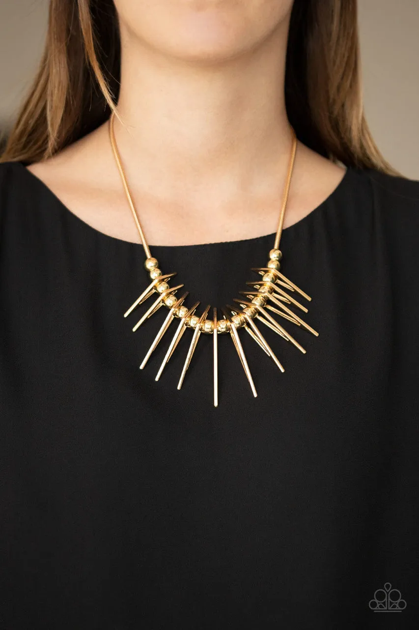 Fully Charged Gold Paparazzi Necklace