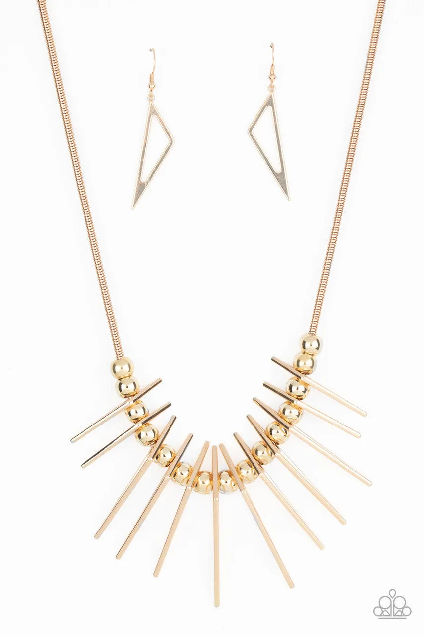 Fully Charged Gold Paparazzi Necklace