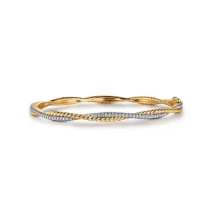 Gabriel & Co. 14k Yellow Gold Diamond Bangle Bracelet – BG4275-62Y45JJ