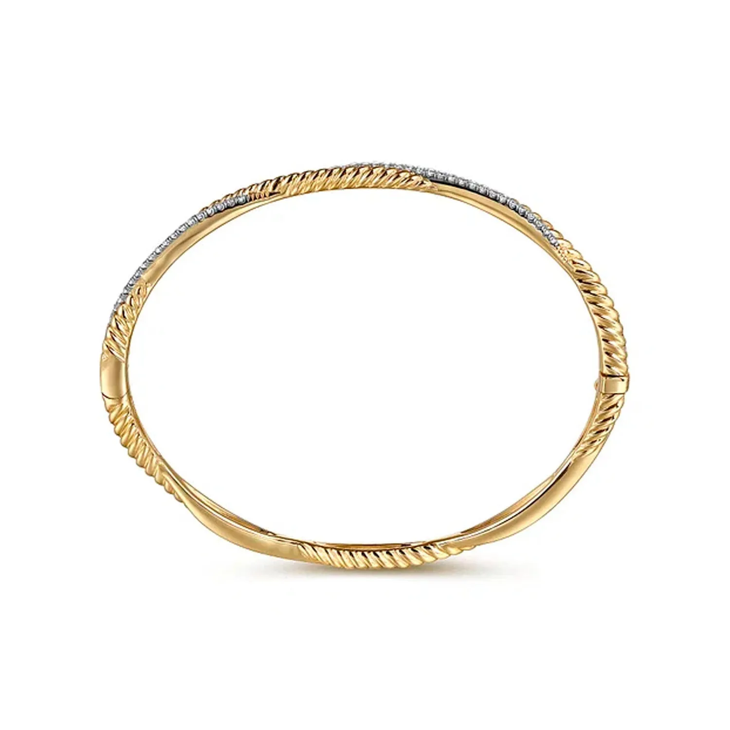 Gabriel & Co. 14k Yellow Gold Diamond Bangle Bracelet – BG4275-62Y45JJ