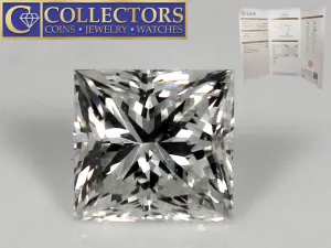 GIA Certified 0.96ct Loose Square Modified Brilliant Princess Cut Diamond I VS1