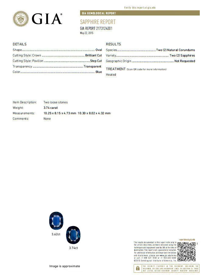 GIA Certified 11.16ct Natural Royal Blue sapphire diamond earrings Platinum