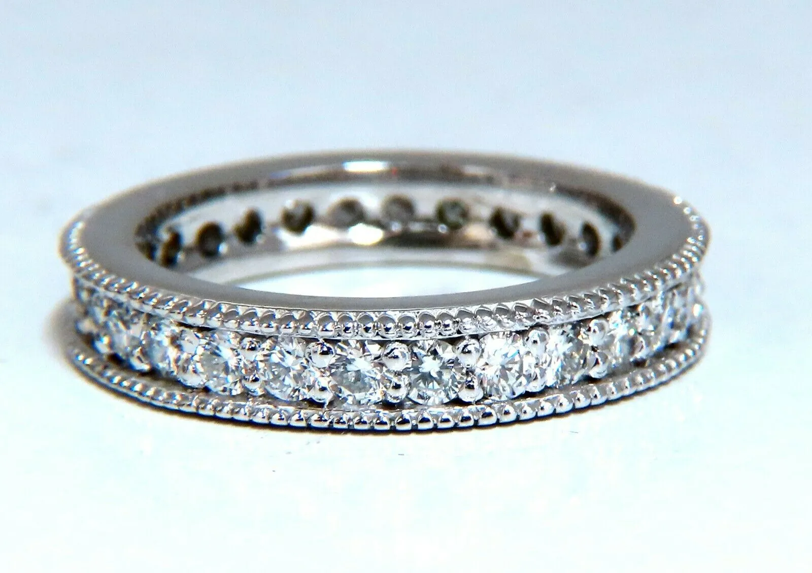 GIA Certified 1.86ct Natural Sapphire Diamonds Ring & matching eternity band