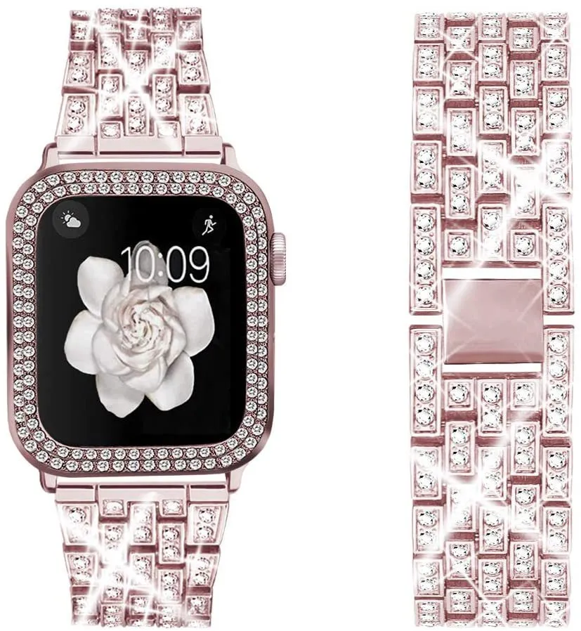 Girl's Diamond Metal Strap Protective Cover
