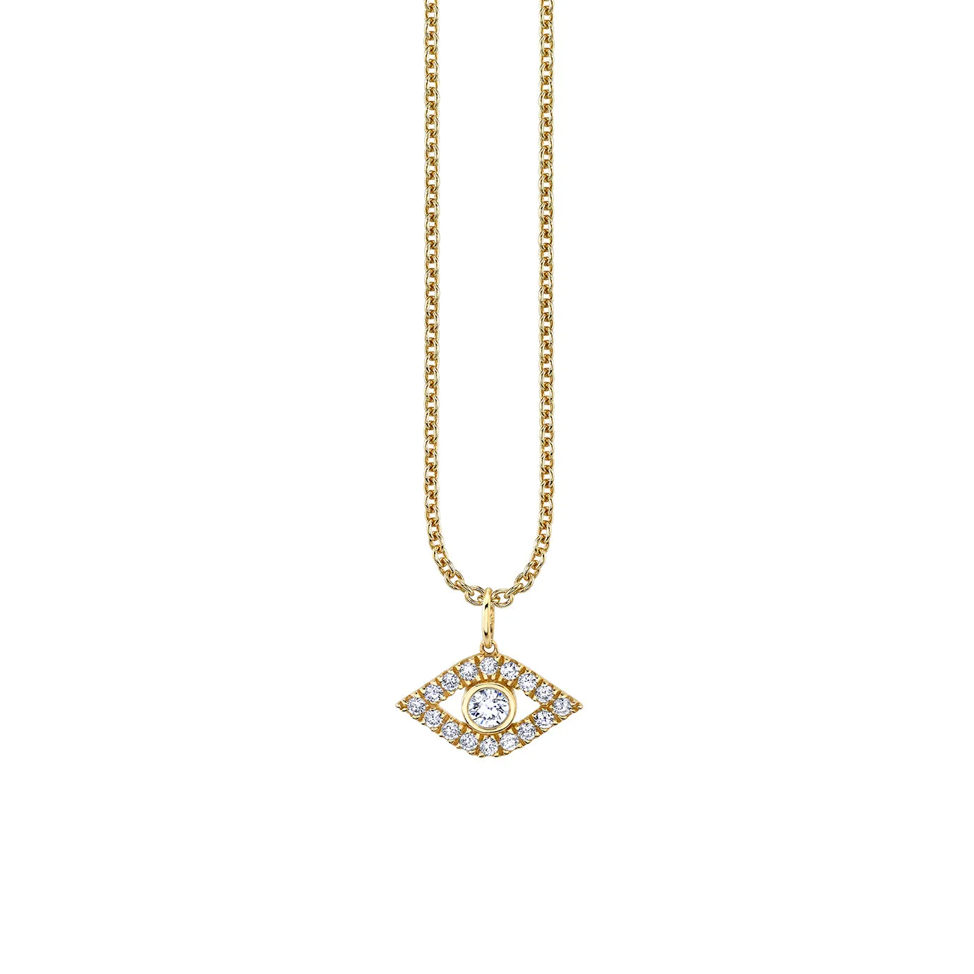Gold & Diamond Bezel Eye Charm