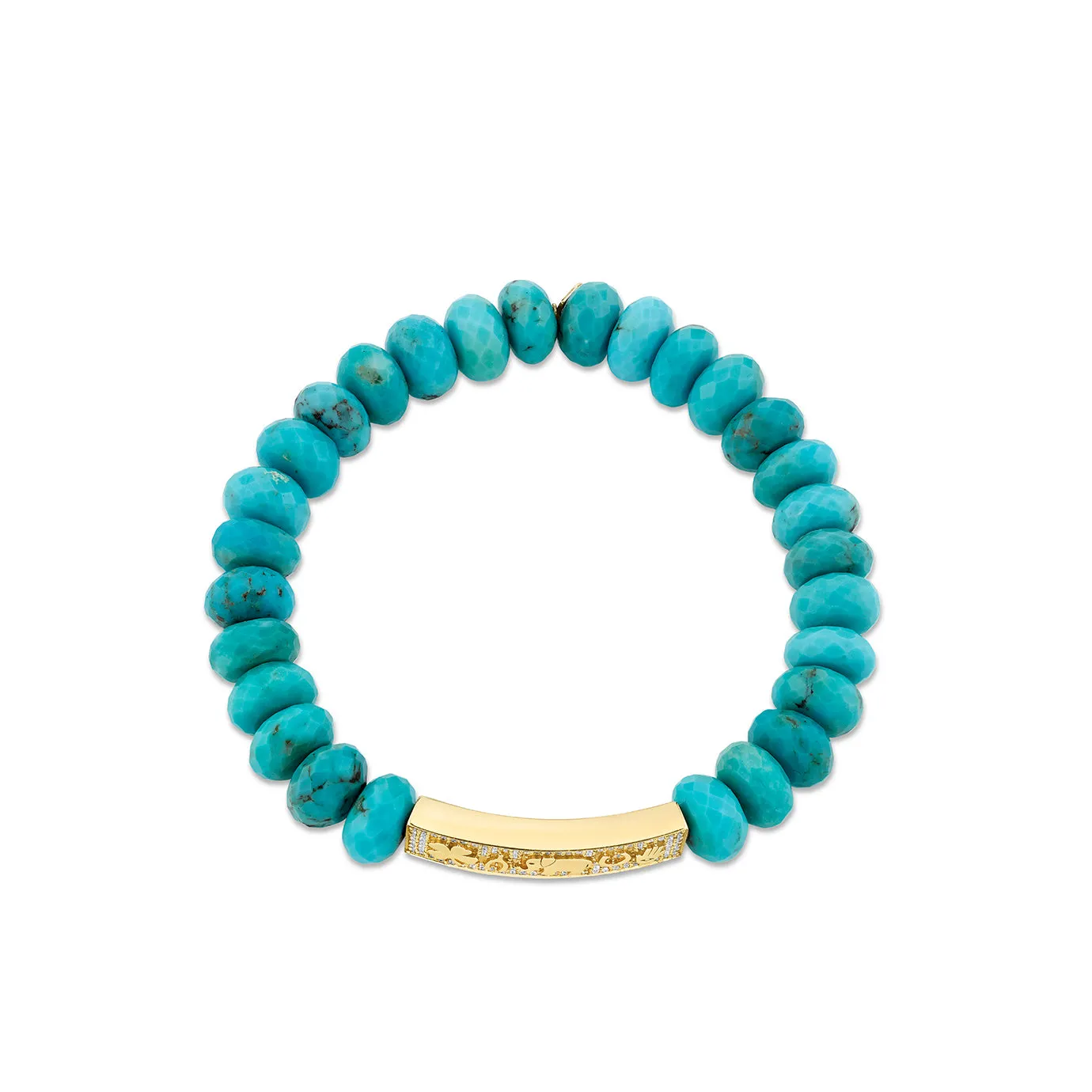 Gold & Diamond Luck Tableau on Turquoise