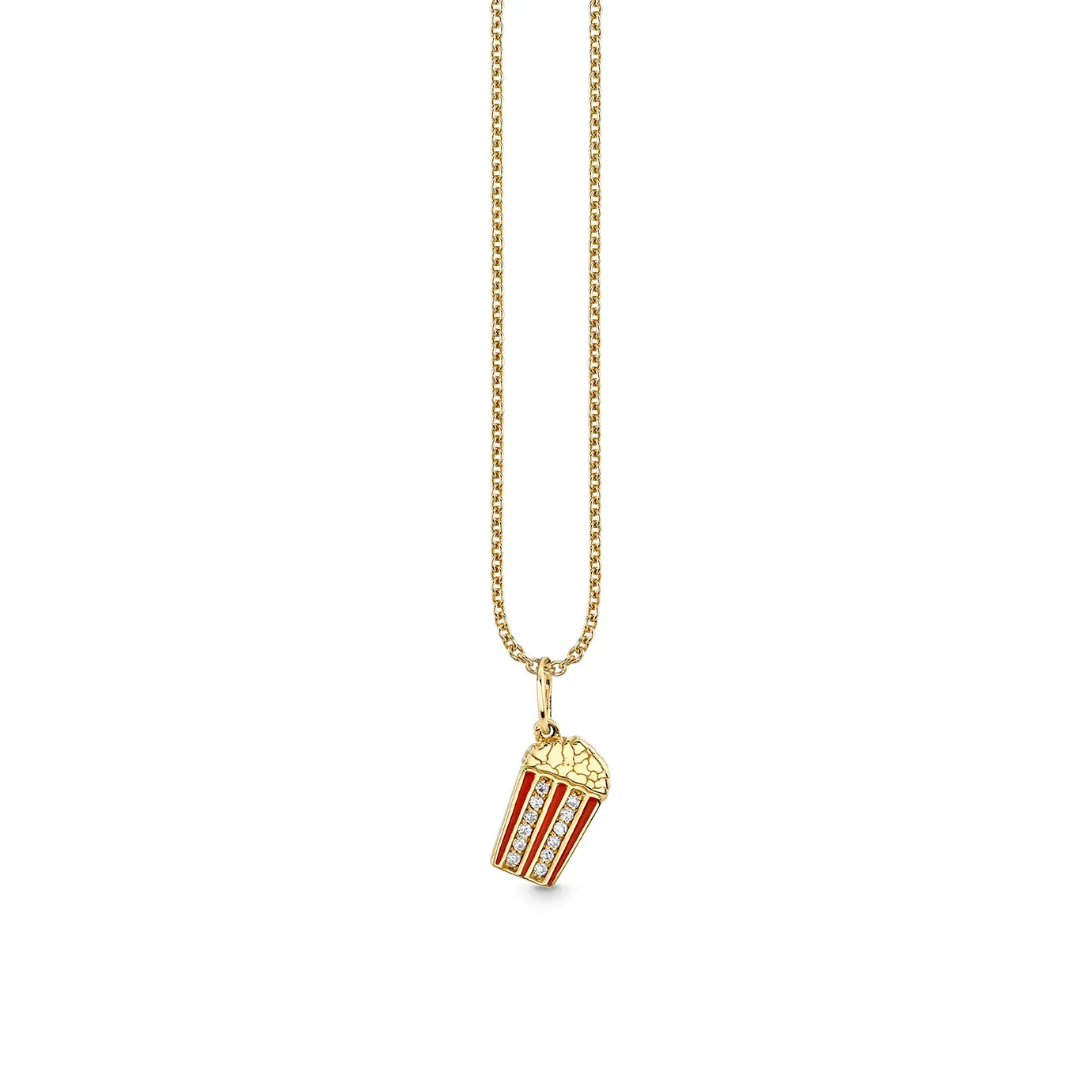 Gold & Diamond Popcorn Charm